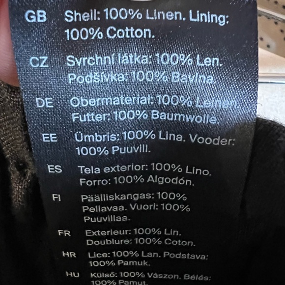 COS linen elastic high waist relaxed fit black shorts Sz XS excellent condition - Picture 12 of 12